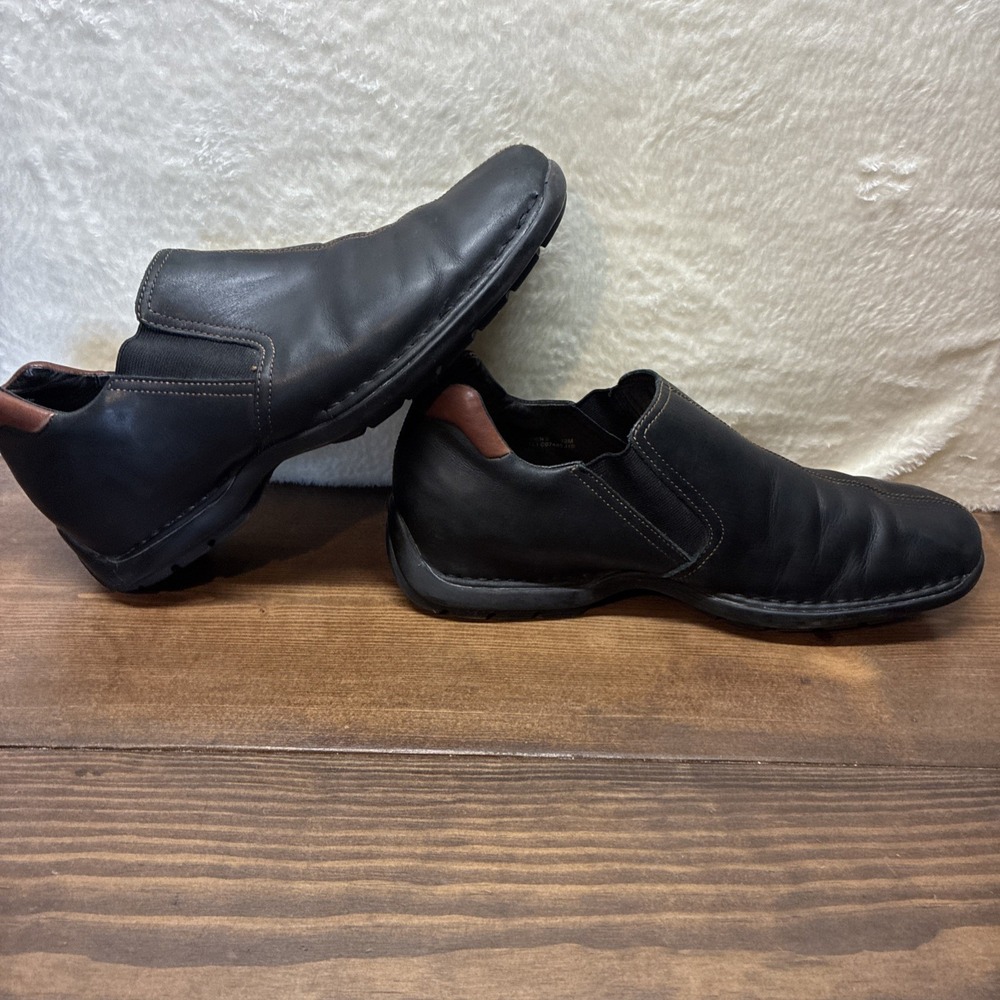Cole Haan Zeno Loafers Mens 12M Black Brown Leather Slip On Two Tone C07485 - Picture 2 of 9